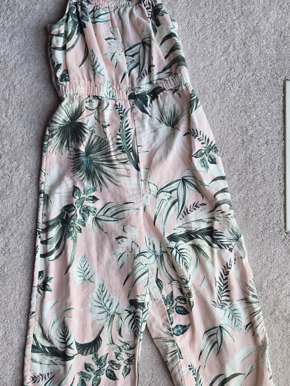 Old Navy Pink Tropical Print Girls One-Piece Romper